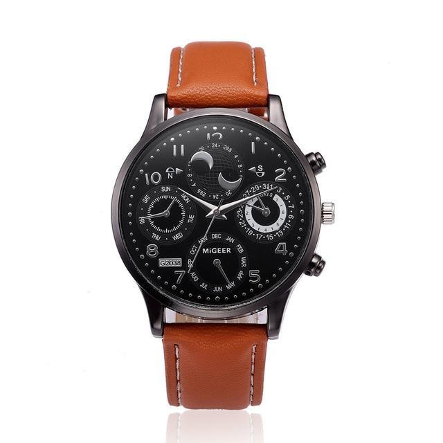Relógio Alloy Masculino - Business relógio 016 AmploTech Marrom