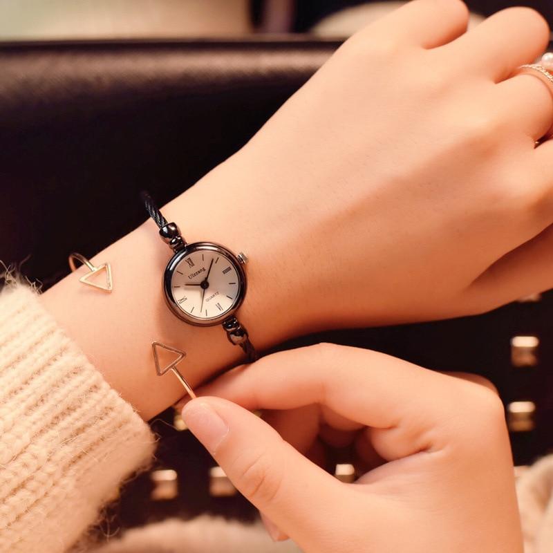 Relógio com Pulseira de Aço Feminino - Resistent Metal relógio 043 AmploTech Preto e branco