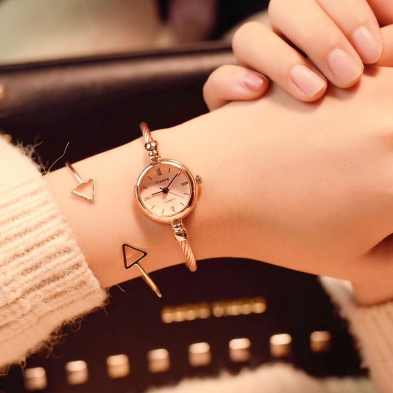 Relógio com Pulseira de Aço Feminino - Resistent Metal relógio 043 AmploTech Rose e dourado