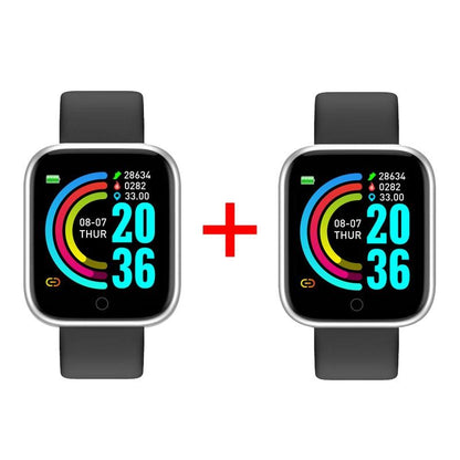 Relógio inteligente POWERWATCH Fitness À Prova D 'Água COMPRA 1 LEVA 2 relógio 009 AmploTech PRATA E PRATA 